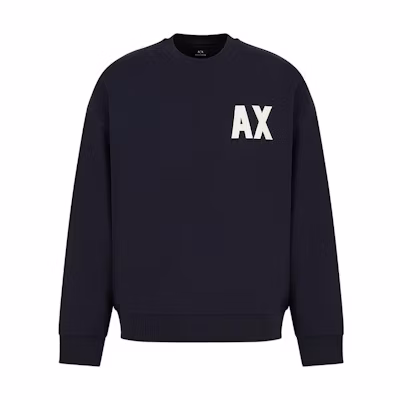 Armani Exchange AE FW23 Solid Color Letter Print Crewneck Sweatshirt Men 6RZMKE-ZJ1ZZ-1583