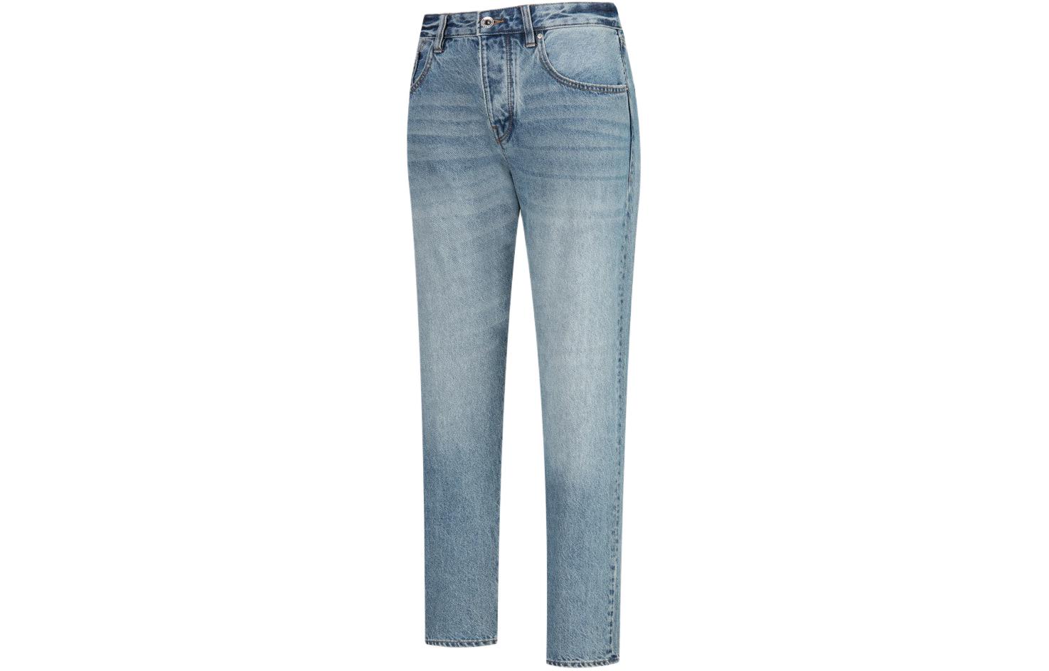 Shop 阿玛尼AX AE FW23男士复古直筒中腰牛仔裤 6RZJ24-Z38JZ-1500