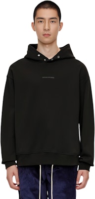 ARMANI EXCHANGE AE FW24 Black Hoodie with Logo and Letter Design. 6DZMLJ-ZJ4XZ-1200 1