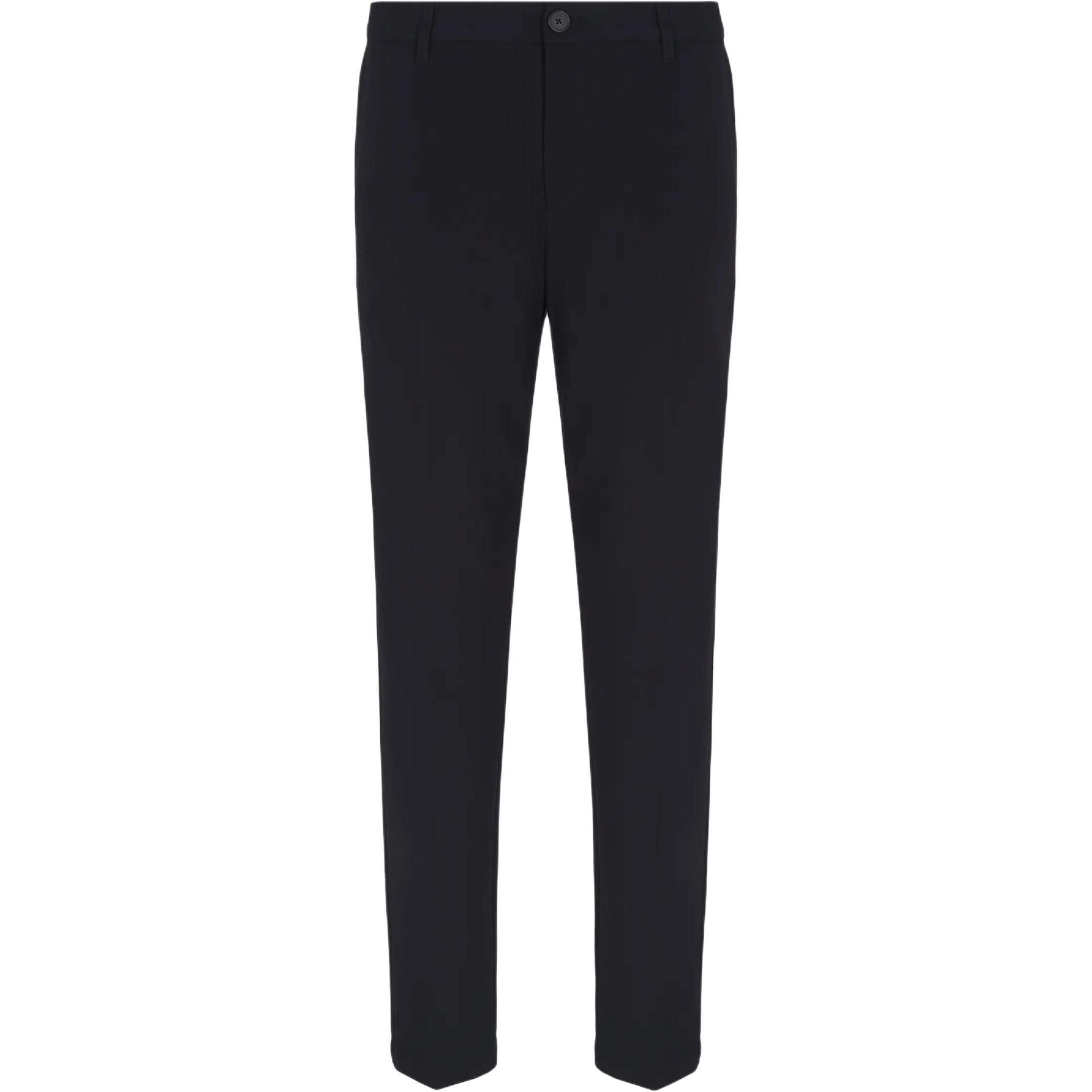 Order ARMANI EXCHANGE AE FW24 黑色中腰按鈕休閒長褲 XM000132-AF10897-UC001