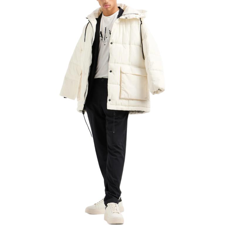 Purchase ARMANI EXCHANGE AE FW24 黑色中腰按鈕休閒長褲 XM000132-AF10897-UC001