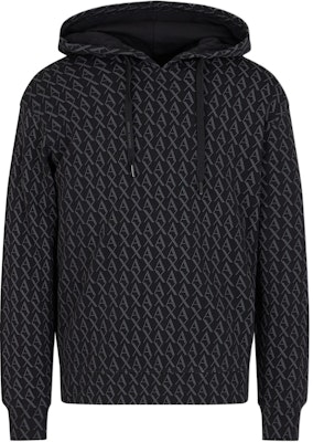 ARMANI EXCHANGE AE FW24 All-Over Logo Hoodie Black 8NZMCW-ZJNRZ-42AS Buy ARMANI EXCHANGE AE FW24 All-Over Logo Hoodie Black 8NZMCW-ZJNRZ-42AS