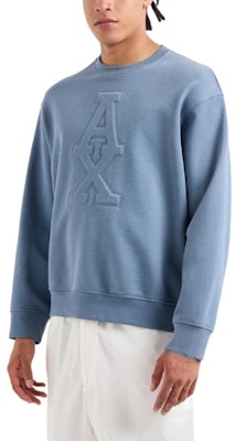 阿玛尼AX AE FW24压花标志圆领卫衣 男士烟雾蓝. 6DZMLF-ZJ4XZ-15DU Lookbook 阿玛尼AX AE FW24压花标志圆领卫衣 男士烟雾蓝. 6DZMLF-ZJ4XZ-15DU