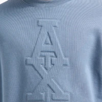 Purchase ARMANI EXCHANGE AE FW24 浮雕標誌藍色男款圓領衛衣。 6DZMLF-ZJ4XZ-15DU