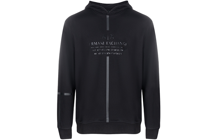 Armani Exchange AE Logo Black Pullover Sweatshirt for Men 3KZMFE-ZJ9FZ-1200
