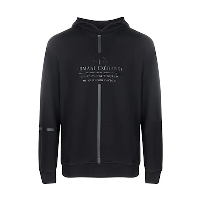 Armani Exchange AE Logo Black Pullover Sweatshirt for Men 3KZMFE-ZJ9FZ-1200