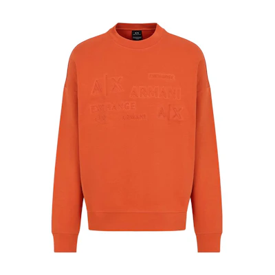 Armani Exchange AE Logo Crewneck Long-Sleeve Sweatshirt Men’s Orange 6RZMAC-ZJMAZ-114AW