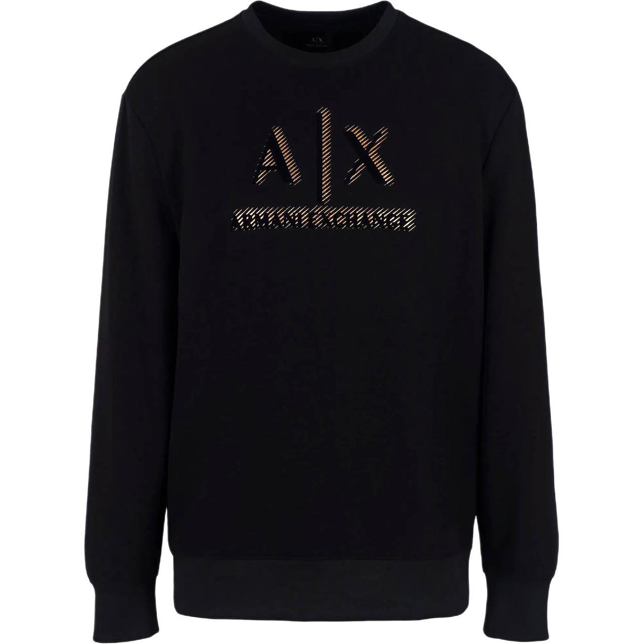 Armani Exchange AE Logo Crewneck Long Sleeve Sweatshirt Black () 3DZMSA-Z9N1Z-1200