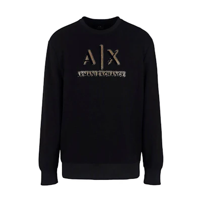 Armani Exchange AE Logo Crewneck Long Sleeve Sweatshirt Black () 3DZMSA-Z9N1Z-1200