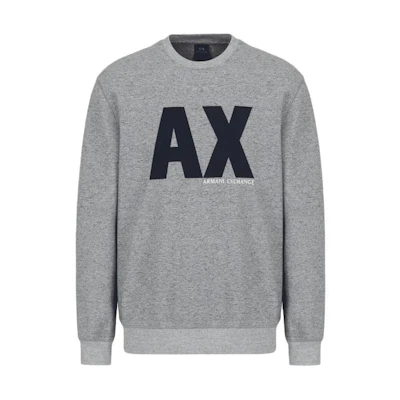 Armani Exchange AE Logo Crewneck Slim-Fit Long-Sleeve Sweatshirt for Men 6KZMFG-ZJ5UZ-29AD