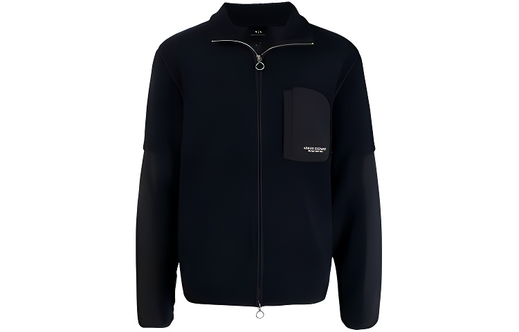 Armani Exchange AE Logo Fleece Panel Jacket Black 6KZMLE-ZJKSZ-1583