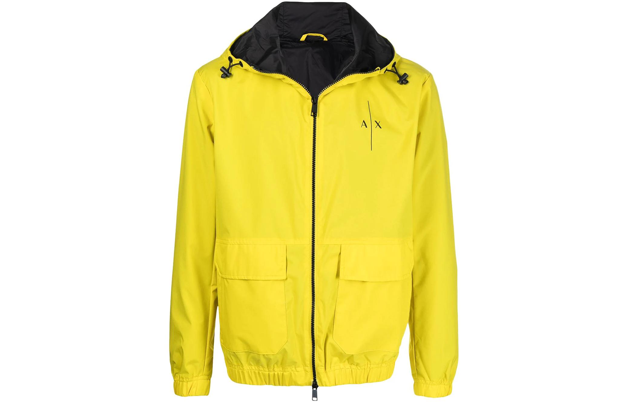 Armani Exchange AE Logo Lightweight Hooded Jacket Men’s Yellow 3LZB16-ZNB7Z