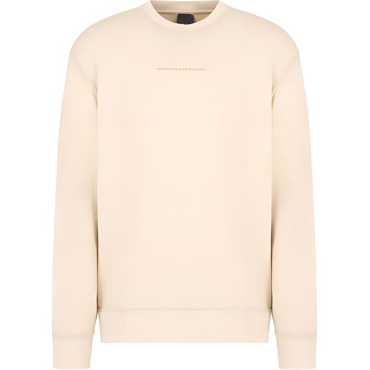 Armani Exchange AE Logo Print Crewneck Sweatshirt Off-White 3DZMAA-ZJUBZ-1792