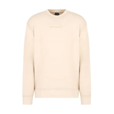 Armani Exchange AE Logo Print Crewneck Sweatshirt Off-White 3DZMAA-ZJUBZ-1792