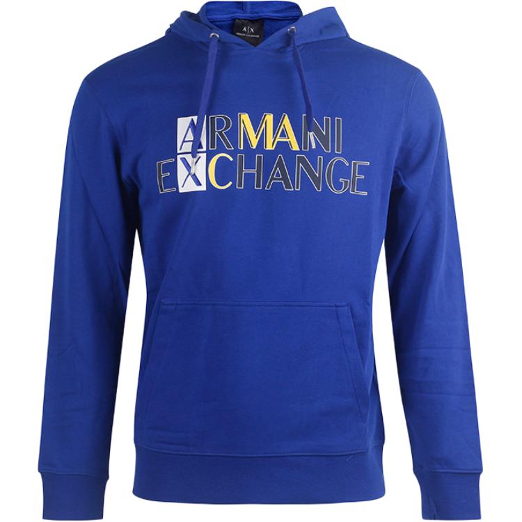 Armani Exchange AE Logo Print Hoodie Klein Blue 3KZMGL-ZJ8MZ-15AE