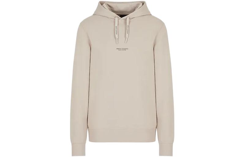 Armani Exchange AE Logo Solid Color Hoodie Beige 8NZM94-ZJKRZ-16711