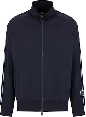 ARMANI EXCHANGE AE Navy Blue Logo Zip-Up High Neck Sweatshirt Men FW24. 6DZMJL-ZJZGZ-1510 Order ARMANI EXCHANGE AE Navy Blue Logo Zip-Up High Neck Sweatshirt Men FW24. 6DZMJL-ZJZGZ-1510