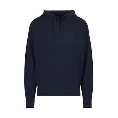 Armani Exchange AE Solid Navy Blue Hoodie Pullover Casual Sweater 3RZM1HZ-M1MZ1-1510