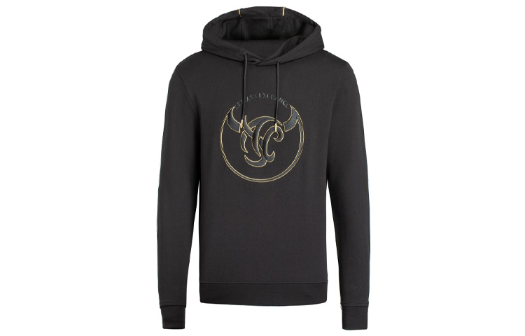 Armani Exchange AE SS21 Black Casual Knit Pullover Hoodie 3KZMDD-ZJ1ZZ-1200