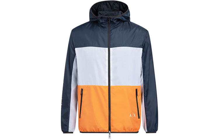 Armani Exchange AE SS21 Colorblock Logo Hooded Jacket Multicolor for Men 3KZB30-ZNJLZ-4239