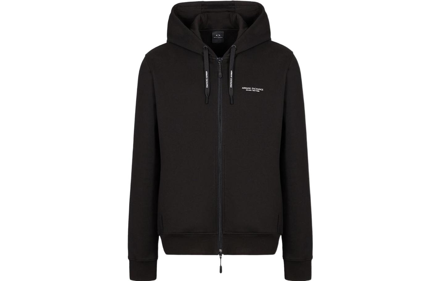 Order Armani Exchange AE SS22 黑色拉鍊Logo長袖衛衣 8NZM95-ZJKRZ-1200