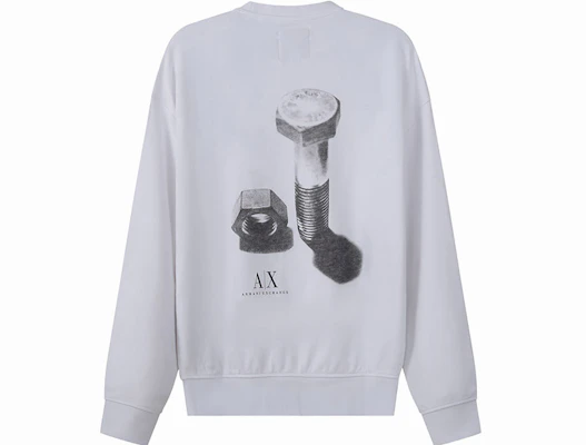 Armani Exchange AE SS22 閃電標誌圖案純棉長袖上衣 白色 8NZMSC-ZJKRZ-1100 Buy Armani Exchange AE SS22 閃電標誌圖案純棉長袖上衣 白色 8NZMSC-ZJKRZ-1100