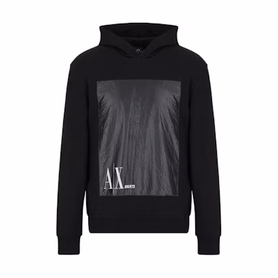 Armani Exchange AE SS22 Logo Hoodie Black 3LZMJE-ZJYAZ-1200