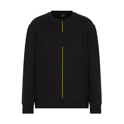 Armani Exchange AE SS22 Logo Line Sweatshirt Black 3LZMAV-ZJ3UZ-1200