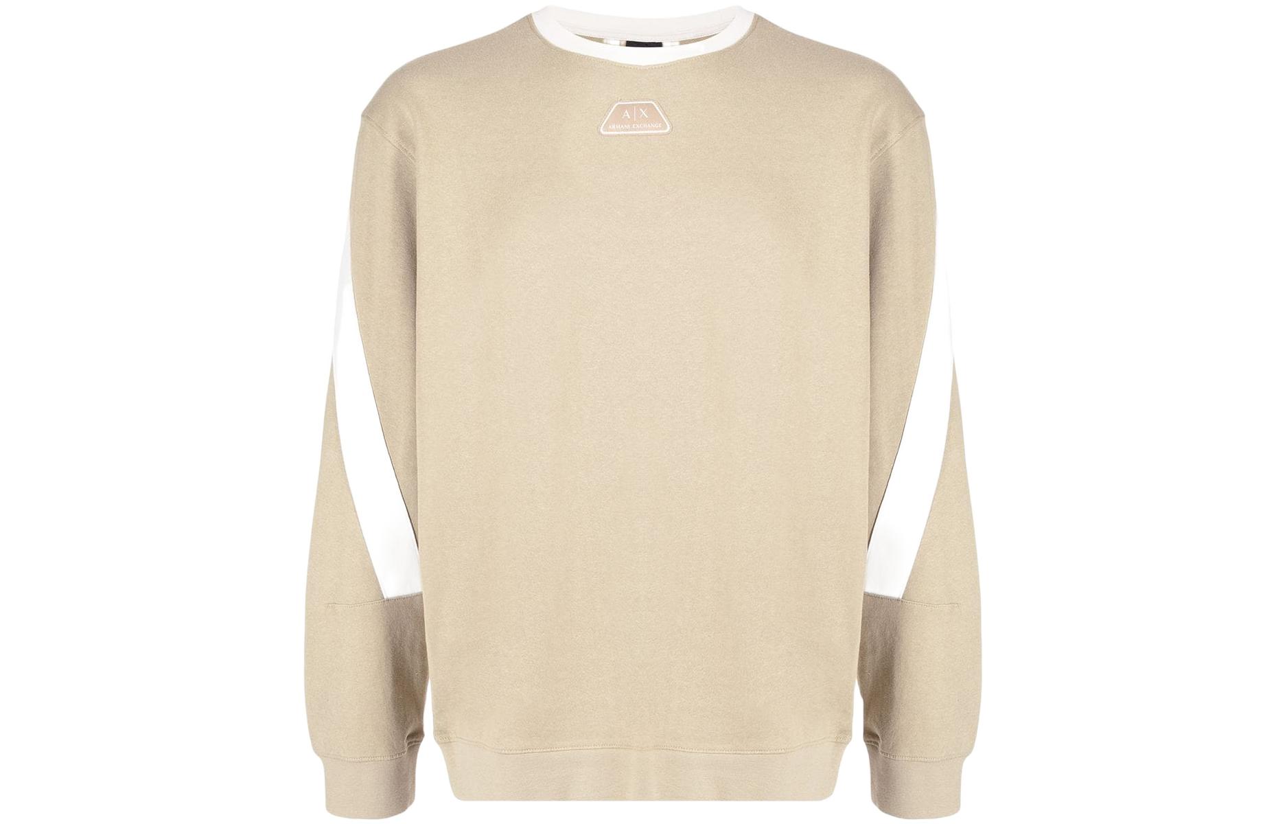 Armani Exchange AE SS22 Logo Patch Sweatshirt Off-White 3LZMJA-ZJY9Z-1742