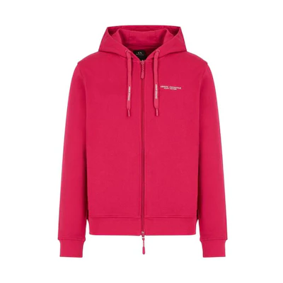 Armani Exchange AE SS22 Solid Logo Zip Jacket Sweatshirt Purple Red Men 8NZM95-ZJKRZ-1463