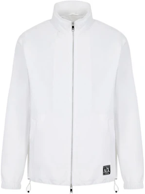 Armani Exchange AE SS22 White Solid Logo Patch Zip-Up Jacket 3LZB03-ZNB7Z-1100 Buy Armani Exchange AE SS22 White Solid Logo Patch Zip-Up Jacket 3LZB03-ZNB7Z-1100