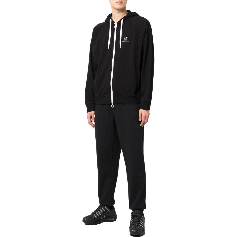 Lookbook Armani Exchange AE SS23 黑色拉鍊連帽外套 字母印花設計 8NZMSR-ZJKRZ-1200