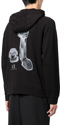 Armani Exchange AE SS23 黑色拉鍊連帽外套 字母印花設計 8NZMSR-ZJKRZ-1200 Shop Armani Exchange AE SS23 黑色拉鍊連帽外套 字母印花設計 8NZMSR-ZJKRZ-1200