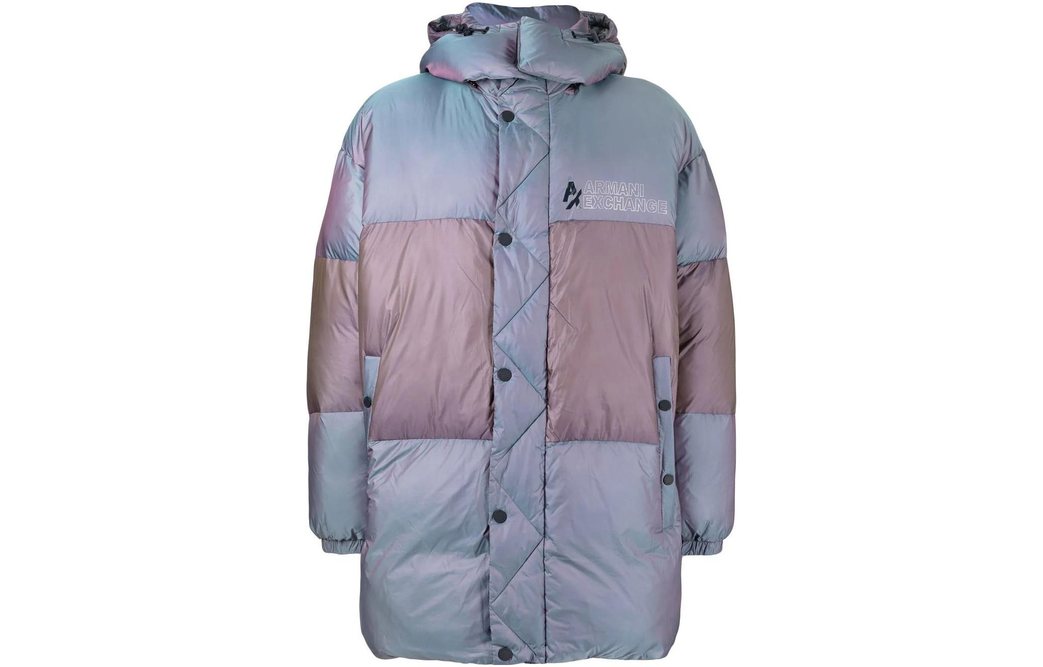 Order ARMANI EXCHANGE AE SS23 Colorblock Logo Print Purple Long Sleeve Jacket Men. 6LZK48-ZNUXZ-4880