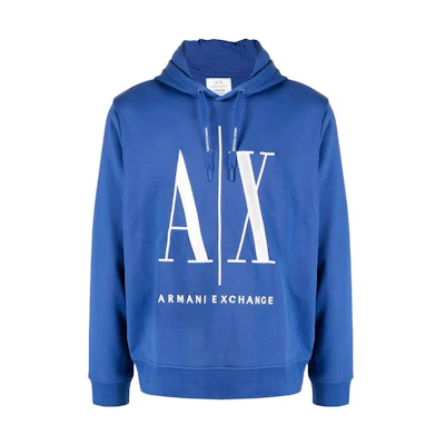 Armani Exchange AE SS23 Embroidered Logo Cotton Sweatshirt Blue () 8NZMPC-ZJ1ZZ-1507