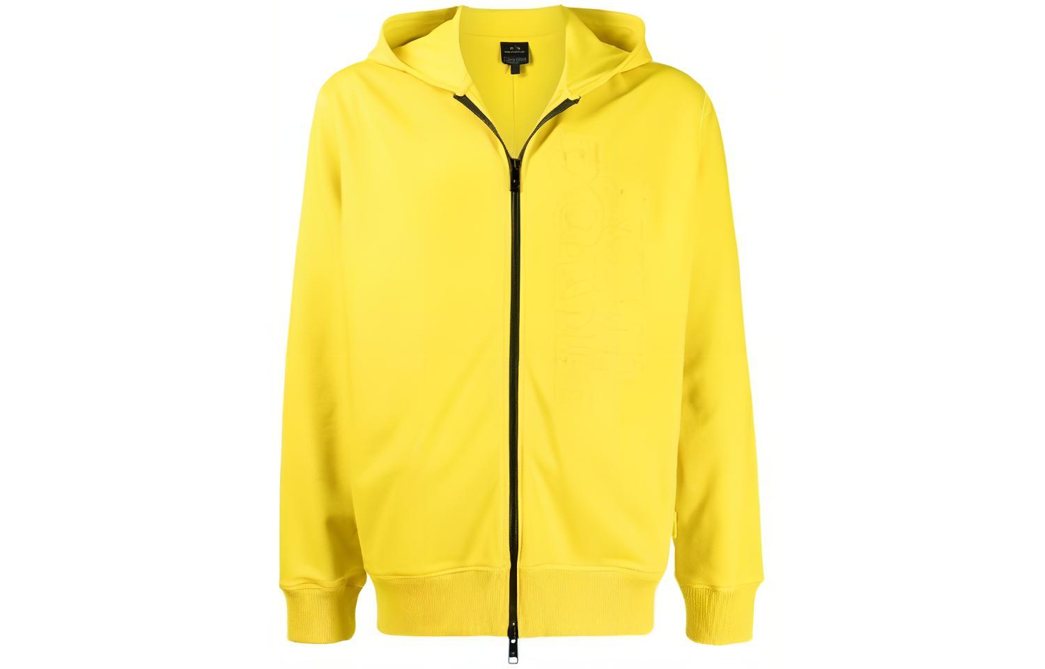 Armani Exchange AE SS23 Logo Embossed Zip Hoodie Yellow - 3LZMAU-ZJ3UZ-1683