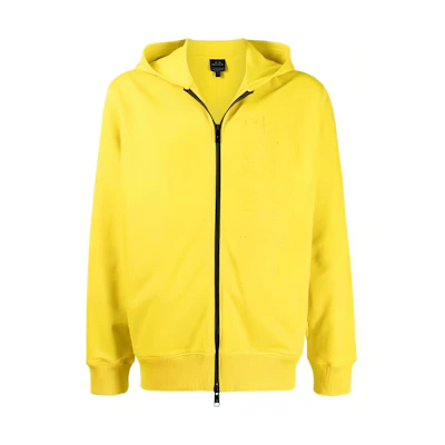 Armani Exchange AE SS23 Logo Embossed Zip Hoodie Yellow - 3LZMAU-ZJ3UZ-1683