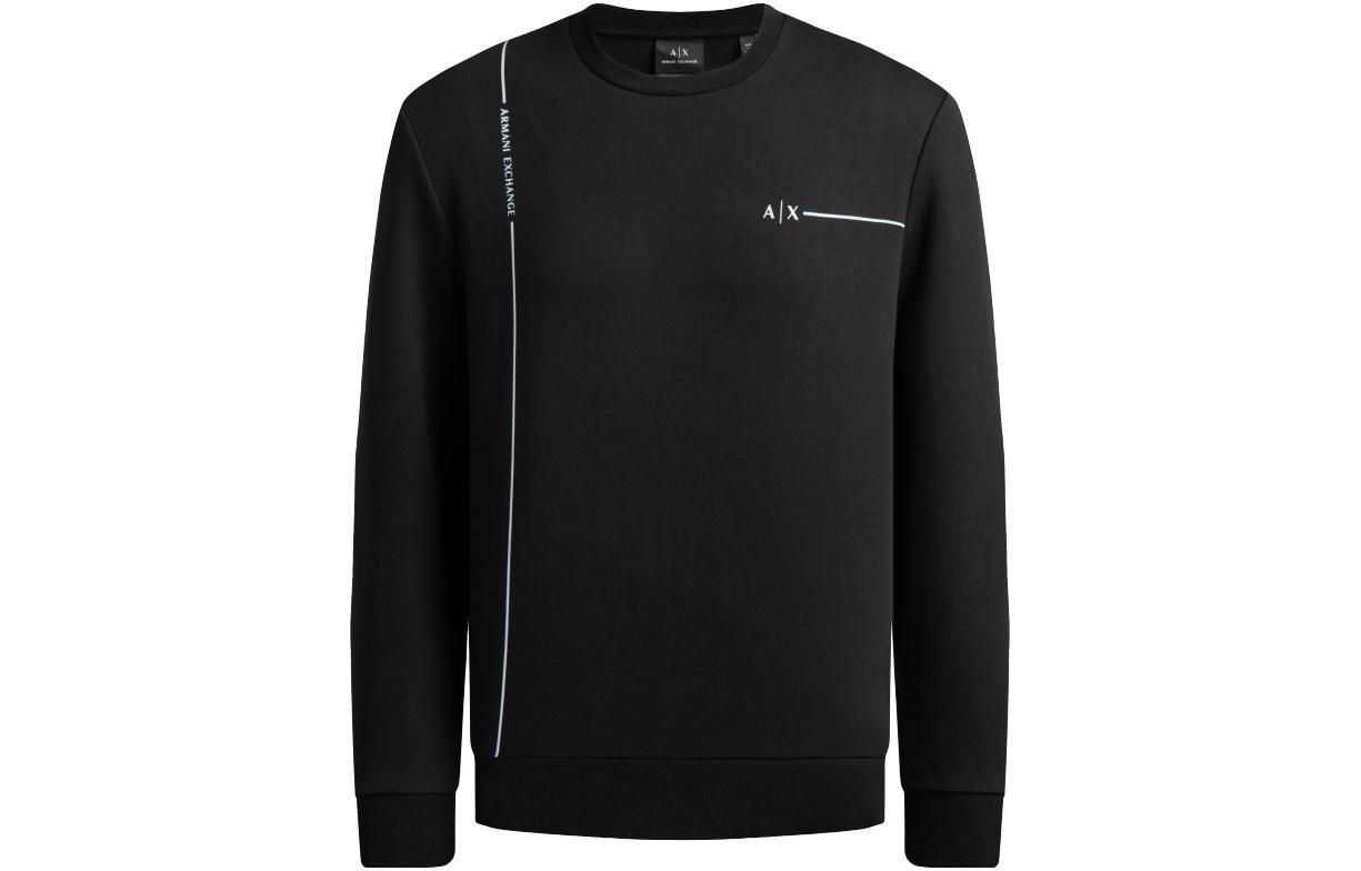 Armani Exchange AE SS23 Logo Pullover Sweatshirt Black () 3RZMBC-ZJCAZ-1200