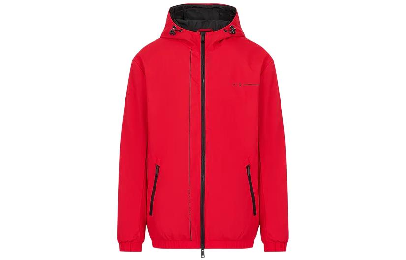 Armani Exchange AE SS23 Mixed Logo Print Hooded Jacket for Men 3RZB01-ZNB7Z-16478