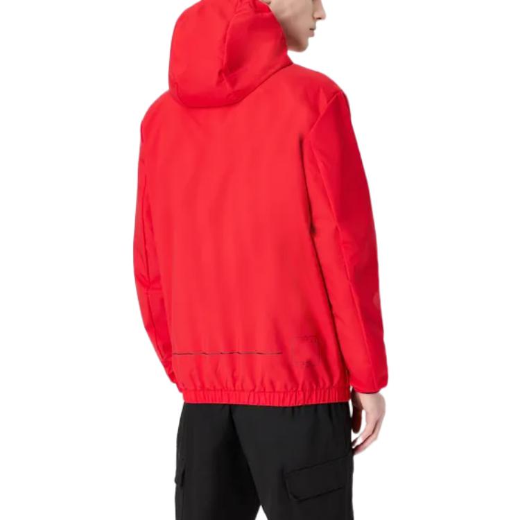 Shop Armani Exchange AE 男裝 SS23 混合標誌印花連帽外套 3RZB01-ZNB7Z-16478