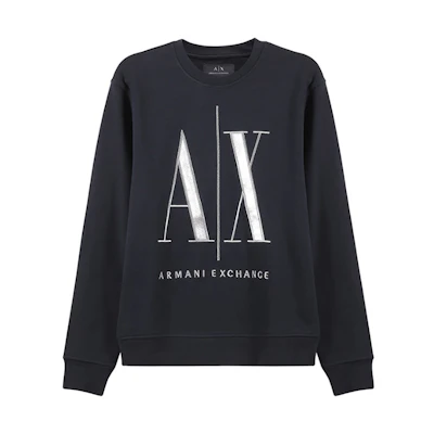 Armani Exchange AE SS23 Navy Blue Embroidered Logo Sweatshirt 8NZMPQ-ZJ1ZZ-1510