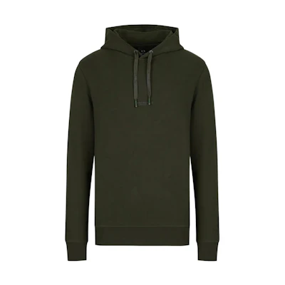 Armani Exchange AE SS23 Solid Logo Hoodie Dark Green 8NZM94-ZJKRZ-6829