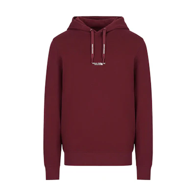 Armani Exchange AE SS23 Solid Logo Hoodie Dark Red 8NZM94-ZJKRZ-1440