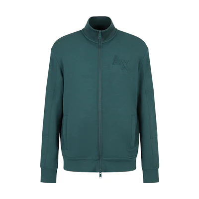 Armani Exchange AE SS23 Solid Logo Zip-Up High Collar Jacket for Men 3RZMHF-ZJZDZ-1882