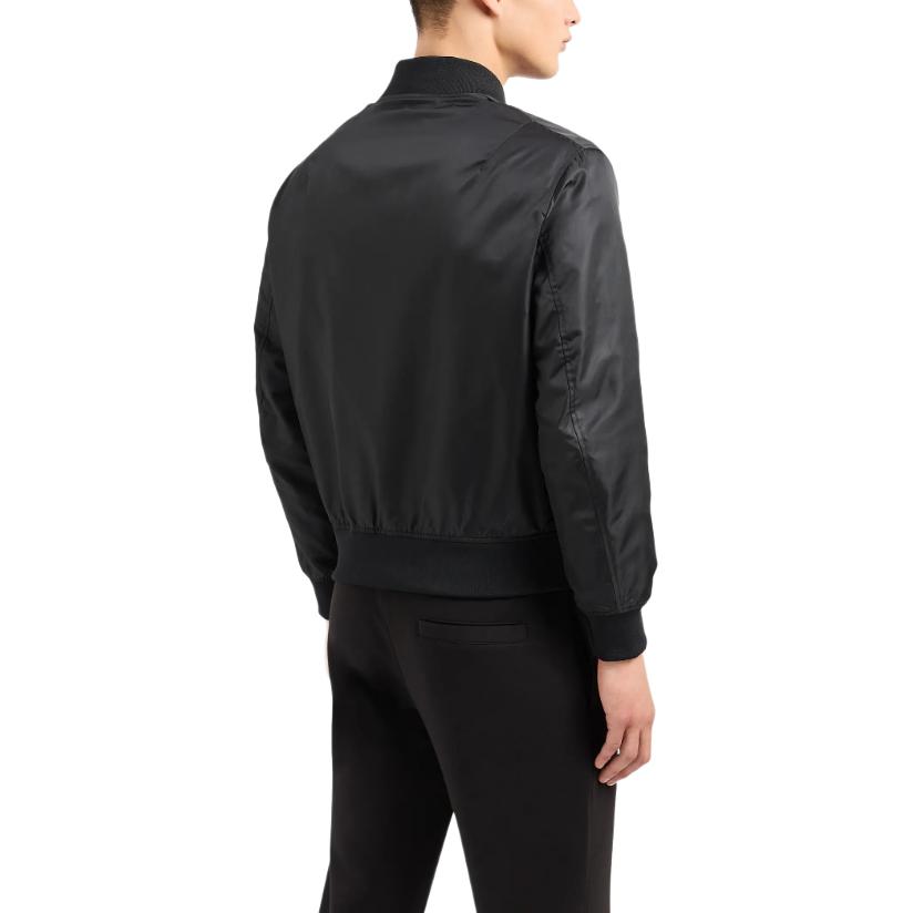 Shop 아르마니 익스체인지 AE SS24 블랙 로고 프린트 집업 재킷. 3DZBSA-ZNUBZ-1200