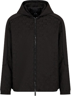 ARMANI EXCHANGE AE SS24 Allover Logo Hooded Jacket Black - Fashion. 6DZBL1-ZN5YZ-1200 Order ARMANI EXCHANGE AE SS24 Allover Logo Hooded Jacket Black - Fashion. 6DZBL1-ZN5YZ-1200