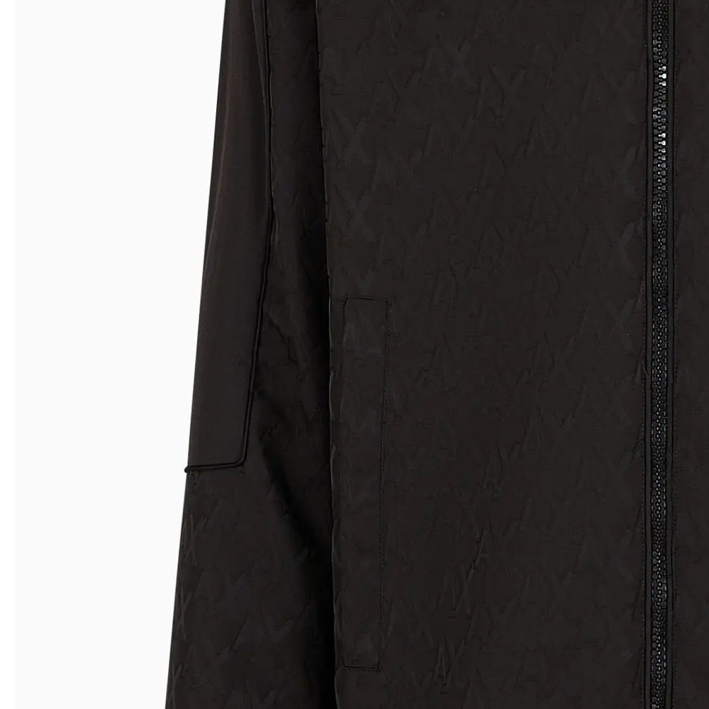 Purchase ARMANI EXCHANGE AE SS24 Allover Logo Hooded Jacket Black -  Fashion. 6DZBL1-ZN5YZ-1200