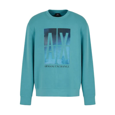 Armani Exchange AE SS24 Logo Print Crewneck Long Sleeve Sweatshirt 3DZMJE-ZJZDZ-15DG