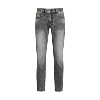 ARMANI EXCHANGE AE SS24 Mid-Rise Straight Fit Washed Black Jeans for Men 3DZJ16-Z1KQZ-0204