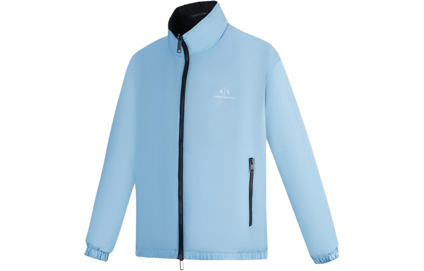 Shop Chaqueta con Capucha Reversible Bordada Armani Exchange AE SS24 Azul Marino. 3DZB06-ZNB7Z-65BN